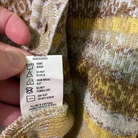 EUC Stylish Beige and Yellow Embellished Cardigan Size XXL - Picture 6 of 11